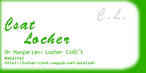 csat locher business card